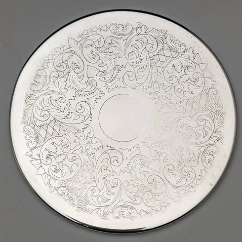 英国ヴィンテージ シルバープレート製 コースター6個セット 箱入り